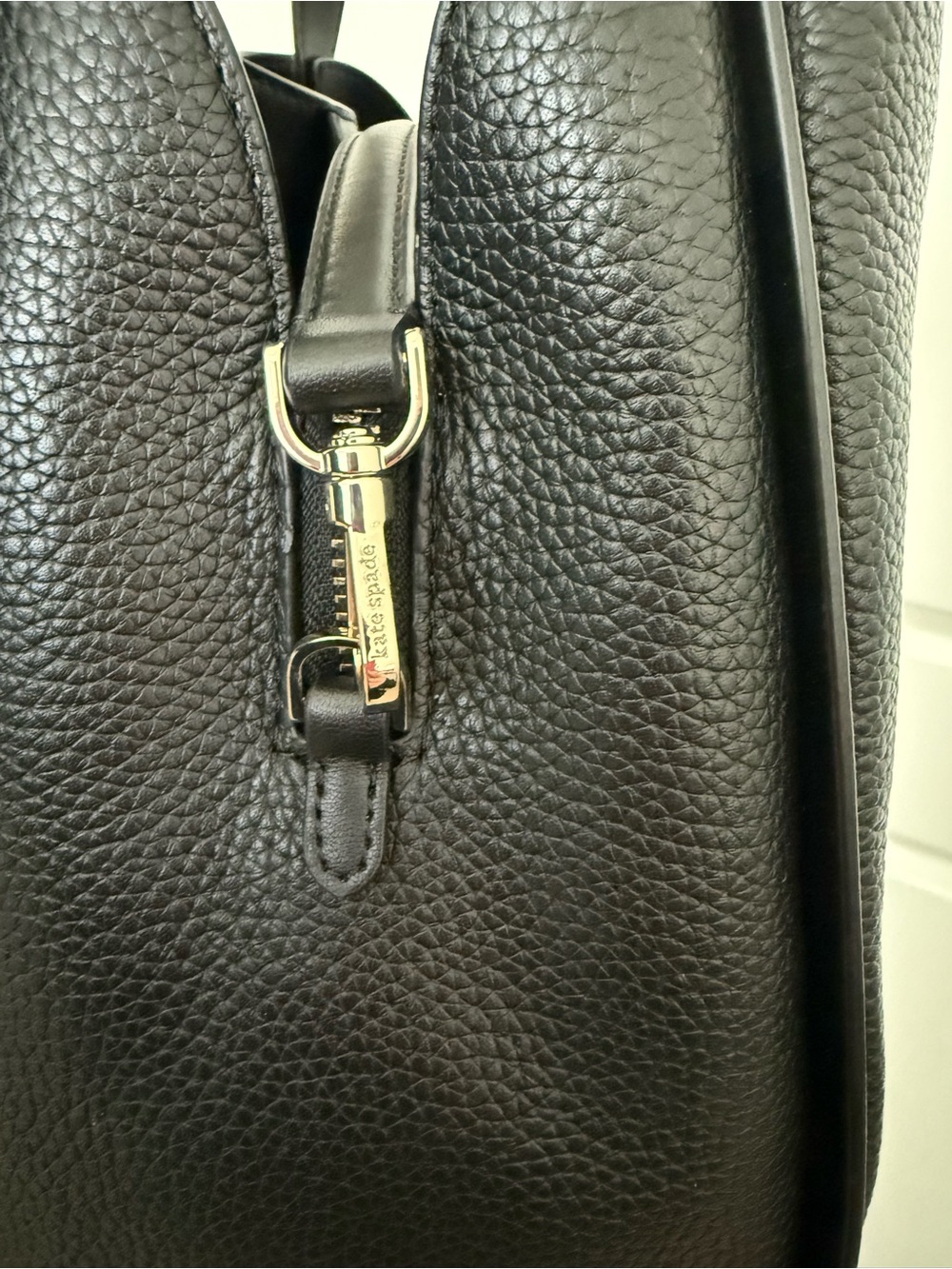 Knott kate spade Black Pebbled Leather Carryall Shoulder Bag - Picture 7 of 8